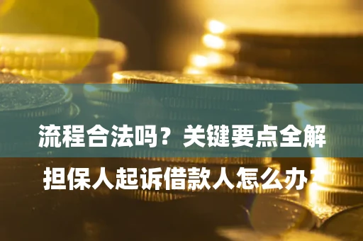 北京

担保人起诉借款人怎么办？流程合法吗？关键要点全解析
